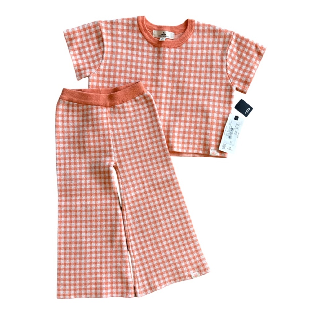 NWT Rip Curl Toddler Girls Gingham Set - size 3-4T